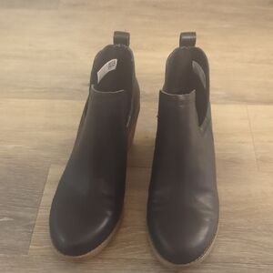 Black Leather Ankle Boots